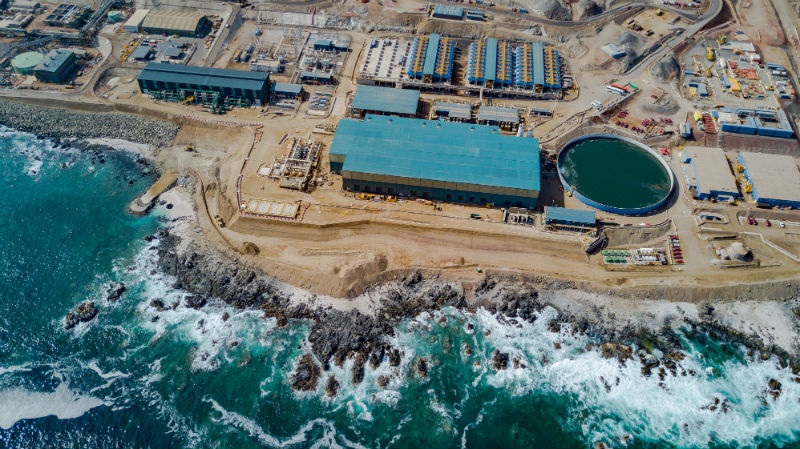 La minería chilena aumentó el consumo de agua extraída del mar en sus trabajos preservando el agua potable
