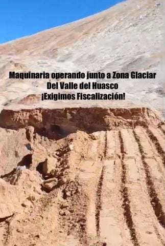 Imágenes obtenidas por miembros de la comunidad del Valle del Huasco y aportadas a la denuncia que han realizado. Imágenes obtenidas por miembros de la comunidad del Valle del Huasco.