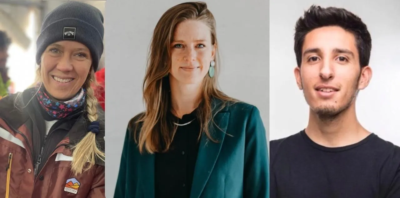 Carolina Laumann, Caterina Dzugala y Javier Jorquera