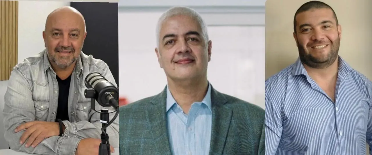 Guillermo Barilari, Omar Zamorano y Alfredo Omar Vitaller, exejecutivos del proyecto minero Vicuña.