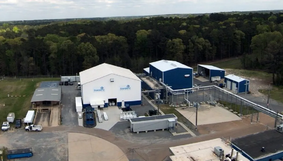 Planta de procesamiento de Standard Lithium para la extracción directa de litio (DLE) en Arkansas.