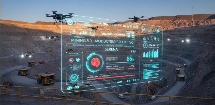 Minería 5.0. La integración de automatización, drones e inteligencia artificial redefine los estándares operativos.