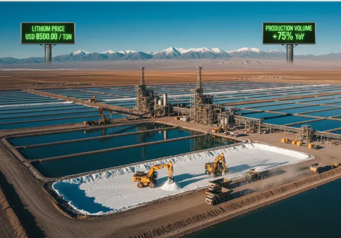 Planta de procesamiento de litio. Imagen ilustrativa de ACERO Y ROCA