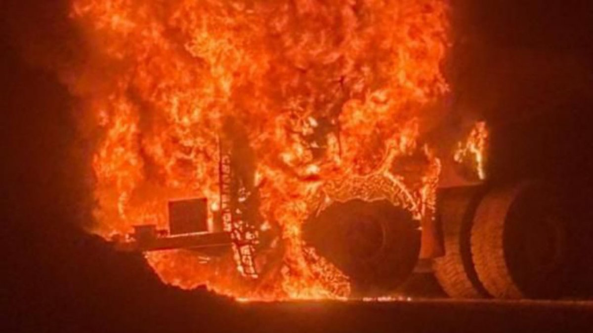Incendio del camión Caterpillar Finning en mina de Chile