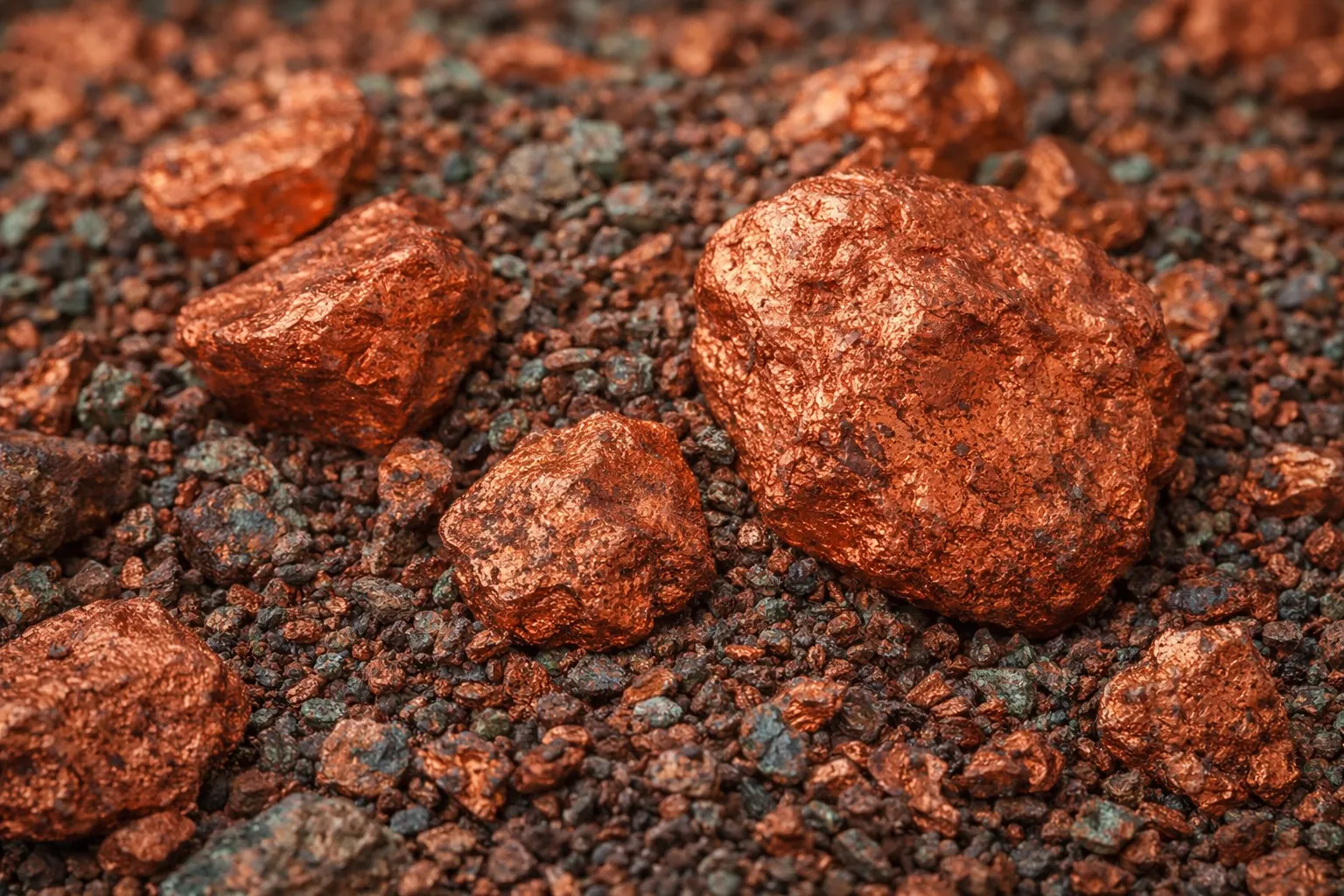 Mineral de cobre en roca para proyectos mineros en Salta.