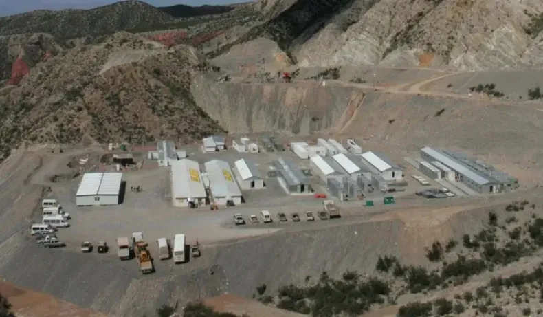 Vista panorámica de la mina Gualcamayo en Jáchal San Juan.