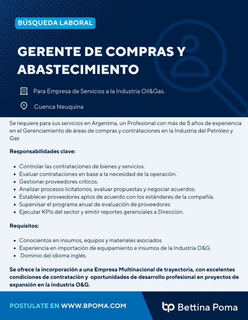 Empresa de Servicios a la Industria O&G.