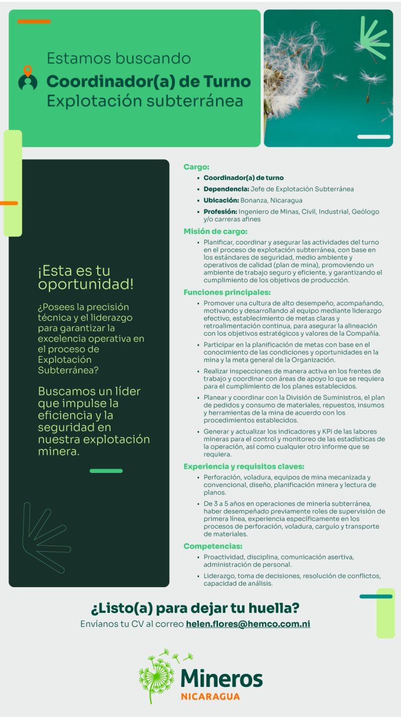 Ofertas de empleo minero