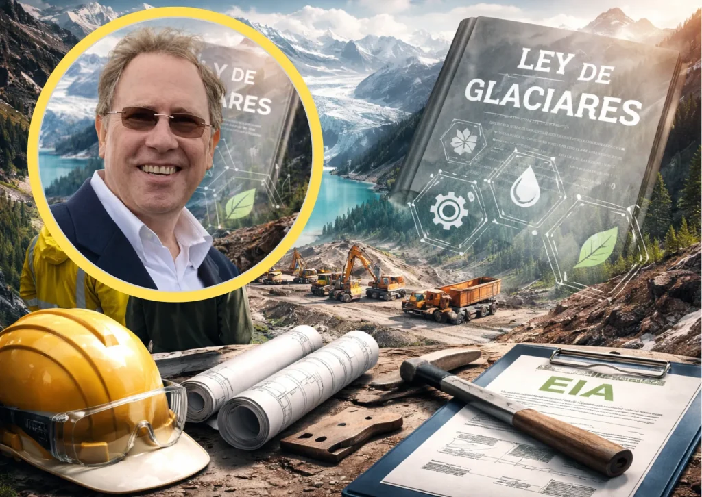 Horacio Hidalgo ingeniero ambiental Ley de Glaciares análisis técnico minería San Juan. Imagen de Acero  y Roca